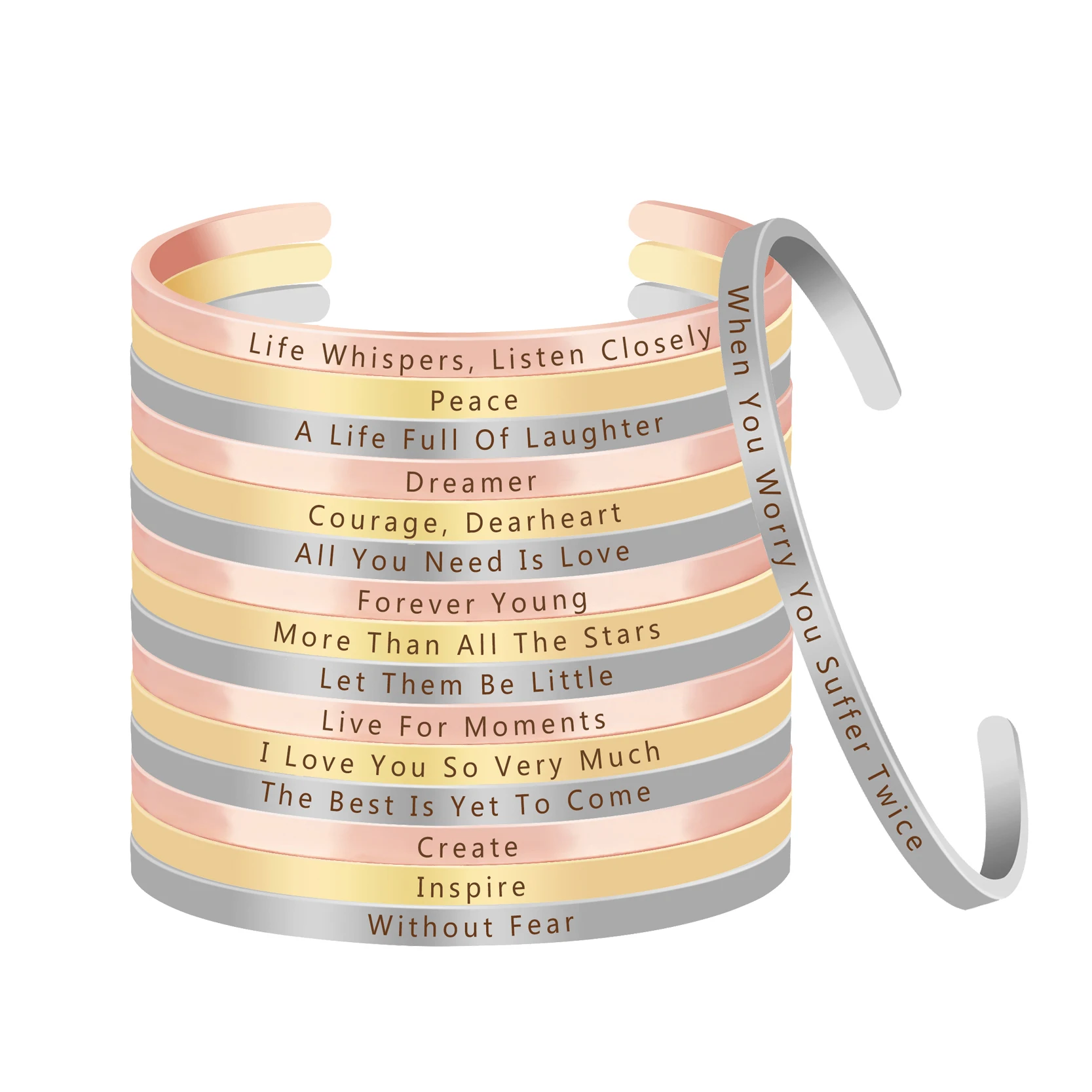 Модные ювелирные изделия вдохновляющие цитаты ручной штампованной манжеты