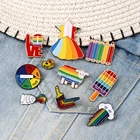 Брошь художественная Радужная с эмалью, коллекция булавок ЛГБТ, карандаш, альпака, игра, гордость, значок для геев, на куртки, на лацкан, ювелирное украшение, подарки