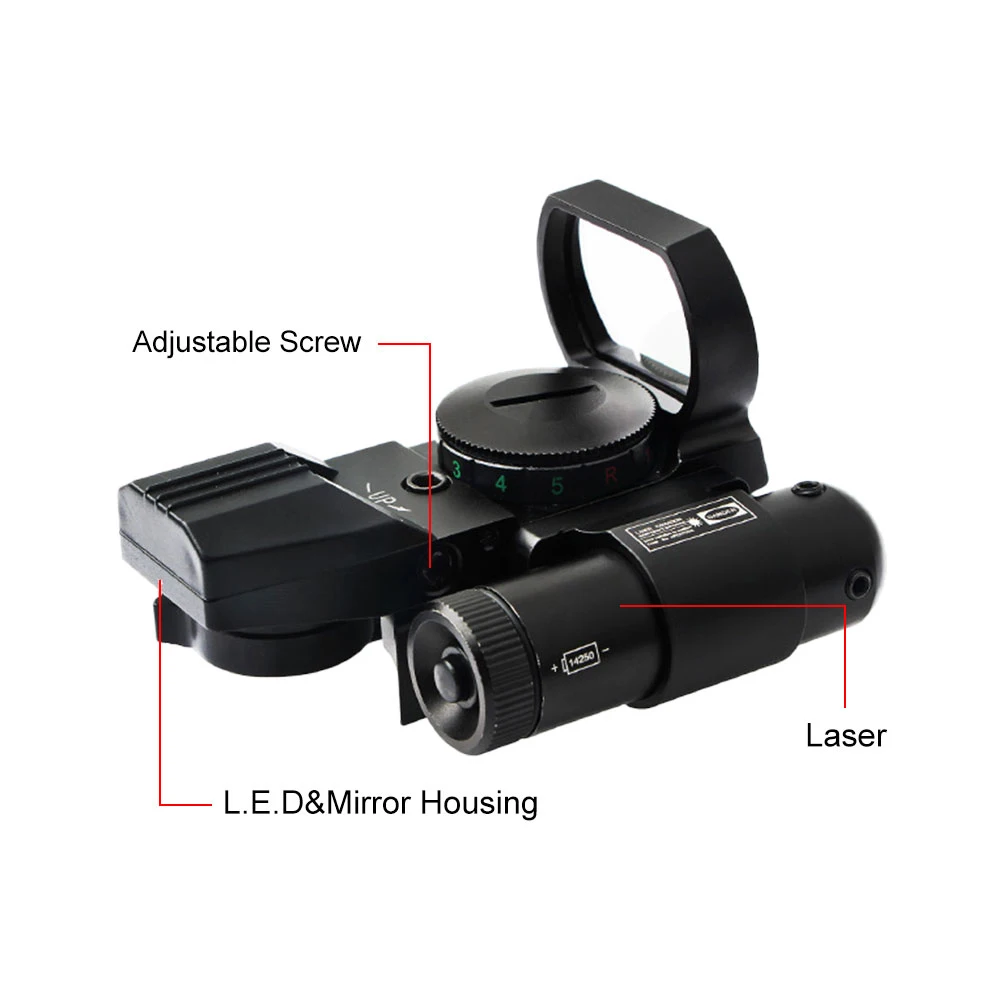 Tactical 10MOA Point Air Gun Red&ampGreen Hunting Dot Laser Rear Sight Reflection Holographic Optics Rifle Reticle Scope 20mm | Спорт и
