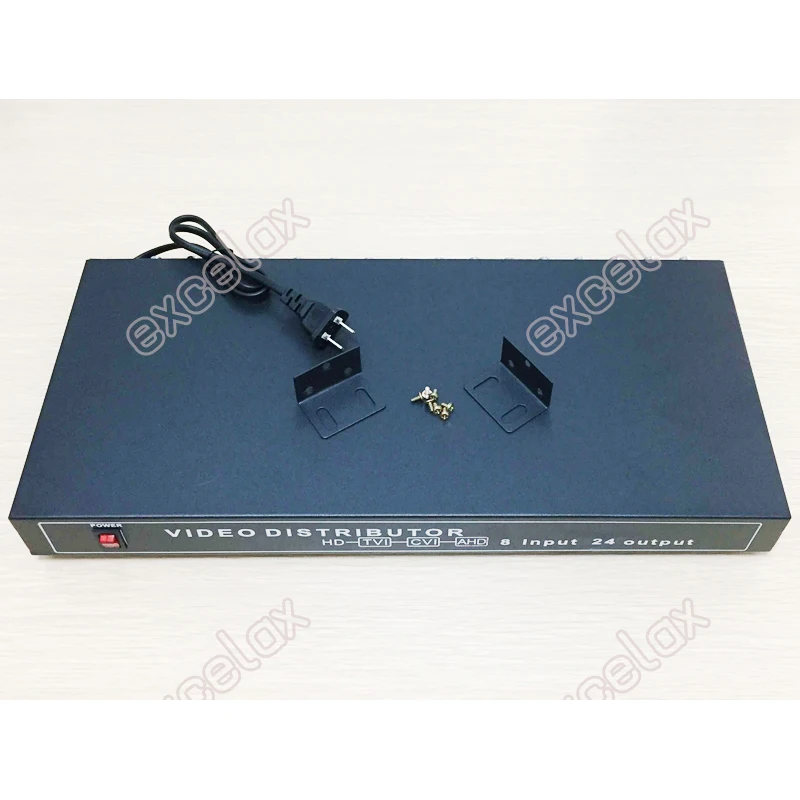 1080P 960P 720P 8 In 24CH Out AHD CVI TVI CVBS видеодистрибьютор 24 сплиттер настольное крепление для