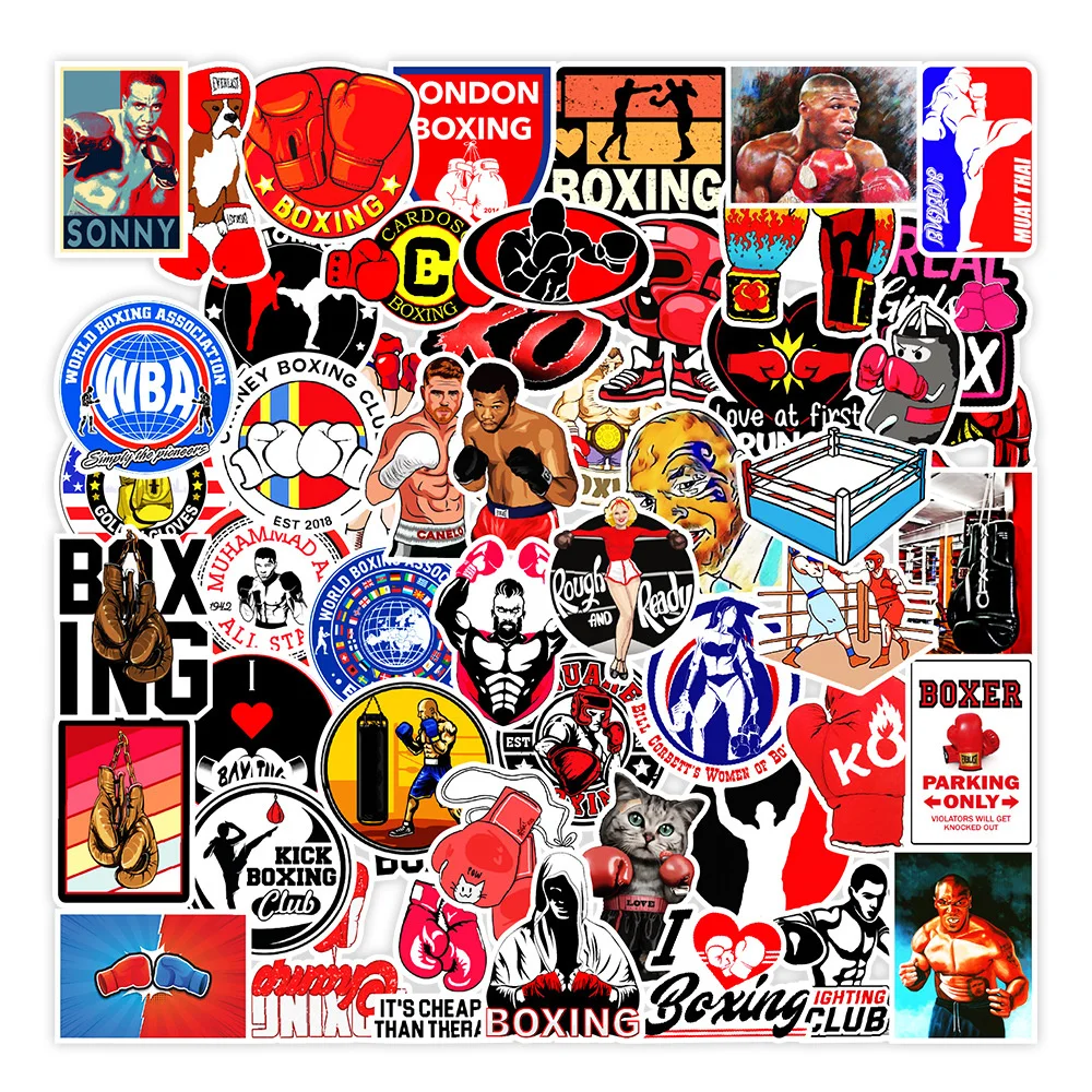 

10/30/50PCS Boxing Sports Graffiti Stickers Mobile Phone Cabinet Wall Skateboard Luggage Decoration Stickers Wholesale