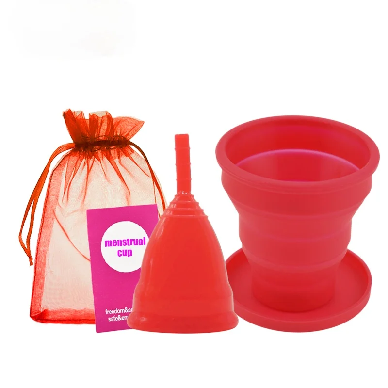 

1pc Medical Silicone Menstrual Cup Foldable Cup Feminine Hygiene Menstrual Period Reusable Vagina Cups Women menstrual collector