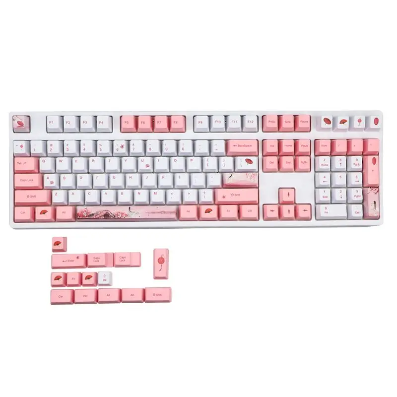 

Sakura OEM PBT Cherry Blossom Keycap Mechanical Keyboard Dye-Sublimation Keycap N1HD