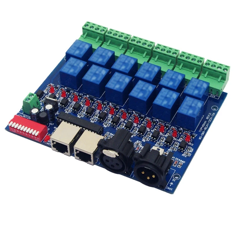 12 канальный релейный переключатель Dmx512 светодиодный декодер для