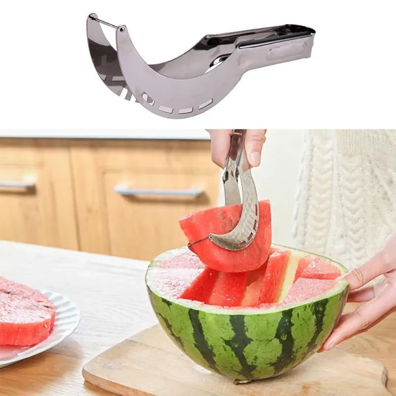 

1pcs Stainless Steel Watermelon Slicer Fruit Fast Cutter Knife Tools Kitchen Accessories High
