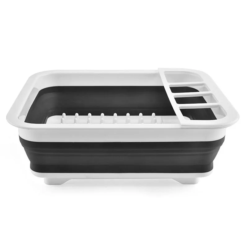 Foldable Dish Rack Camper Car Portable Bowl TPR Sink Design For RV Caravan Boats Tableware New |