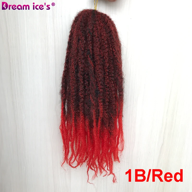 

Afro Crochet Braids Hair Kinky Marley Jumbo Crochet Prestretched Braiding Hair Extensions Ombre Twist 30strands/pack Black Women