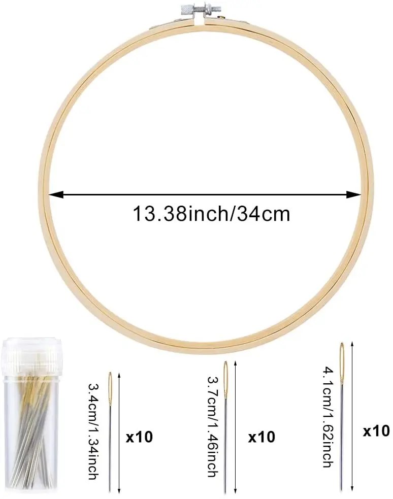 Нетканая Вышивка Обручи бамбуковые круглые вышивальные обручи регулируемые