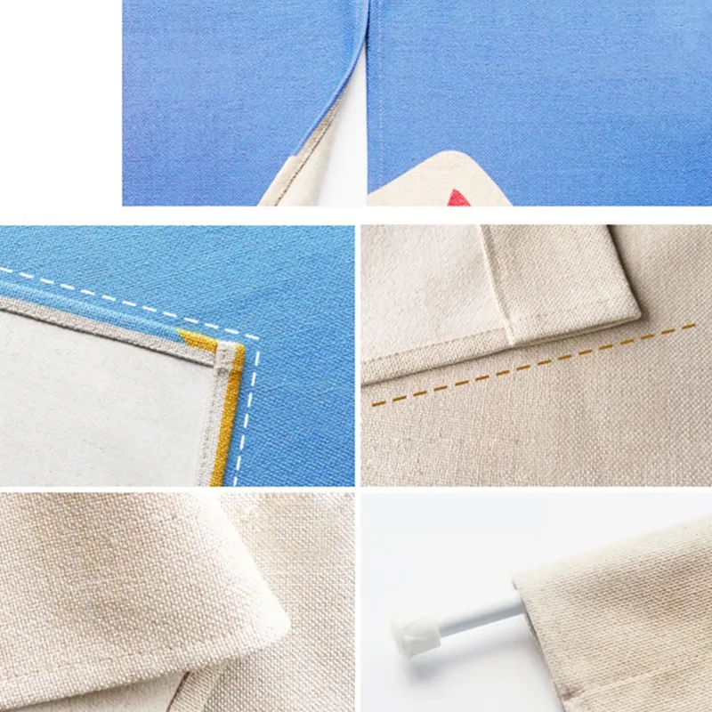 Японский Стиль настенный гобелен Норен из хлопка и льна с декор двери Шторы