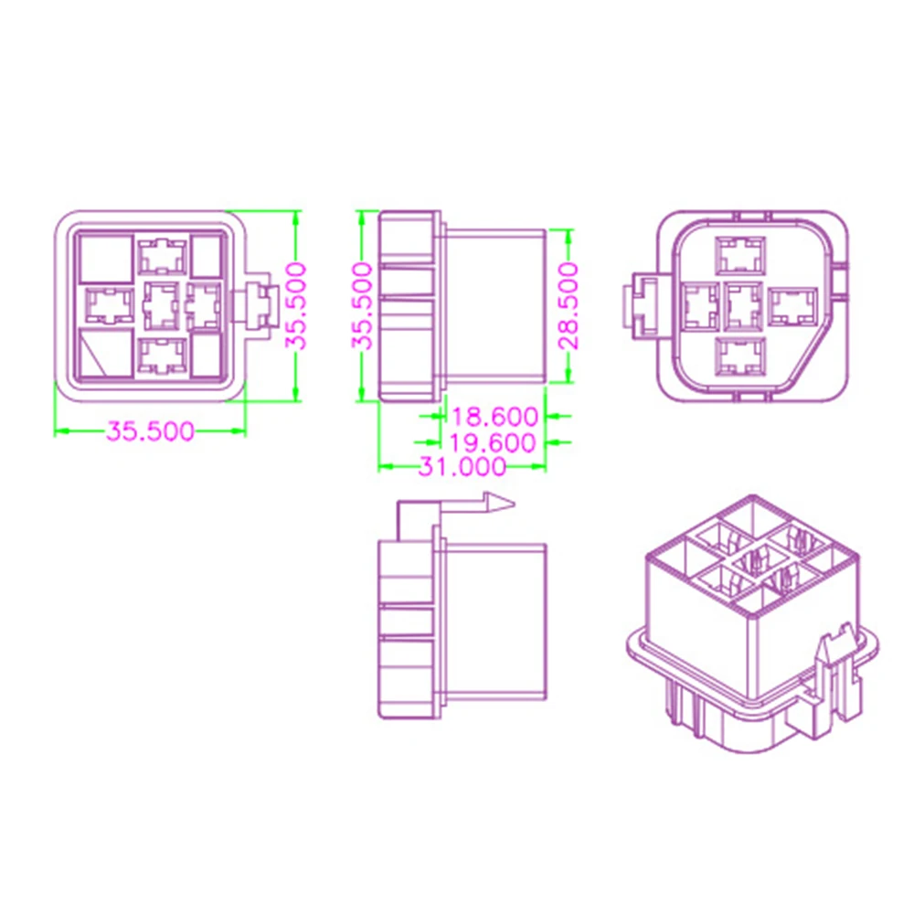 

Automobile Relay Sealed Waterproof Integrated Wired DC12V 40A 5Pin 4Pin Auto Relay+Holder With 140mm Length Wires Top Quality