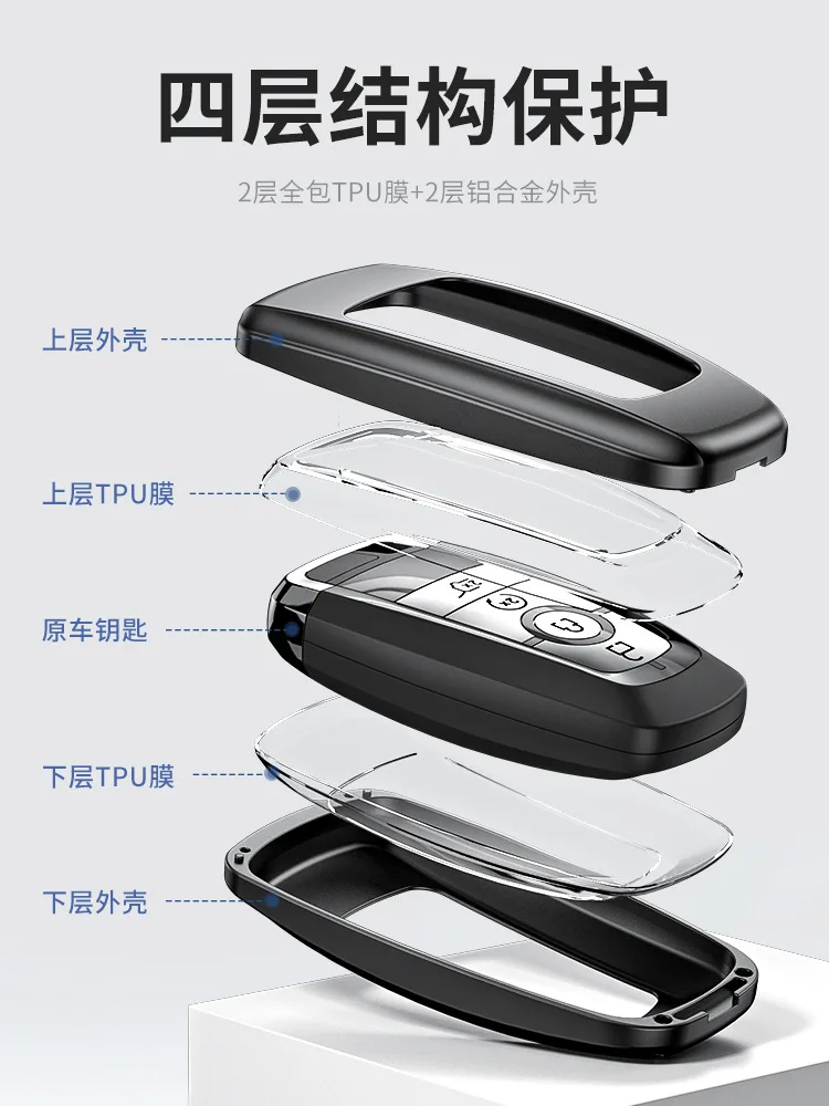 Чехол из алюминиевого сплава ТПУ для автомобильного пульта дистанционного