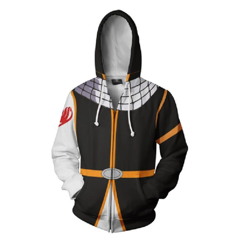 Толстовка с капюшоном изображением героев аниме Фея хвост | Мужская одежда