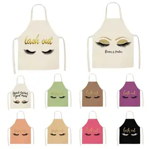 Ресницы детские, мужские, женские, Кухонные фартуки для шеф-повара, хлопковые, льняные талии, фартук для чистки DD190