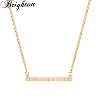 brighton new fashion geometric metal pendant necklaces for women trendy jewelry simple chain choker classic bijou accessories