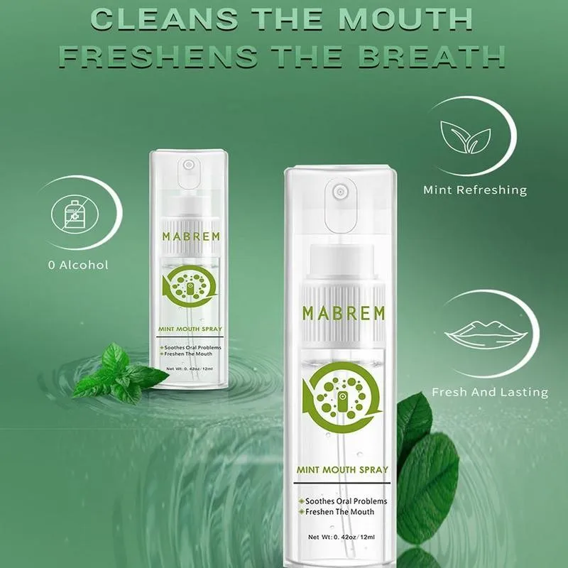 

Mint Mouth Oral Spray Female Breath Agent Fresh Anti Herbal Bad Smoke Treatment Spray 12ml Breath Odor T1E2