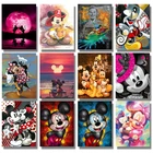 Алмазная живопись сделай сам Disney, Набор для вышивки крестиком из аниме сделай сам, квадратная и круглая мозаика с рисунком Микки, мультяшный рисунок