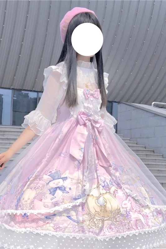 

loli Dress Little Bear Carnival Party Strap JSK Dress fairy kei victorian princess lolita dress fairy kei victorian dress
