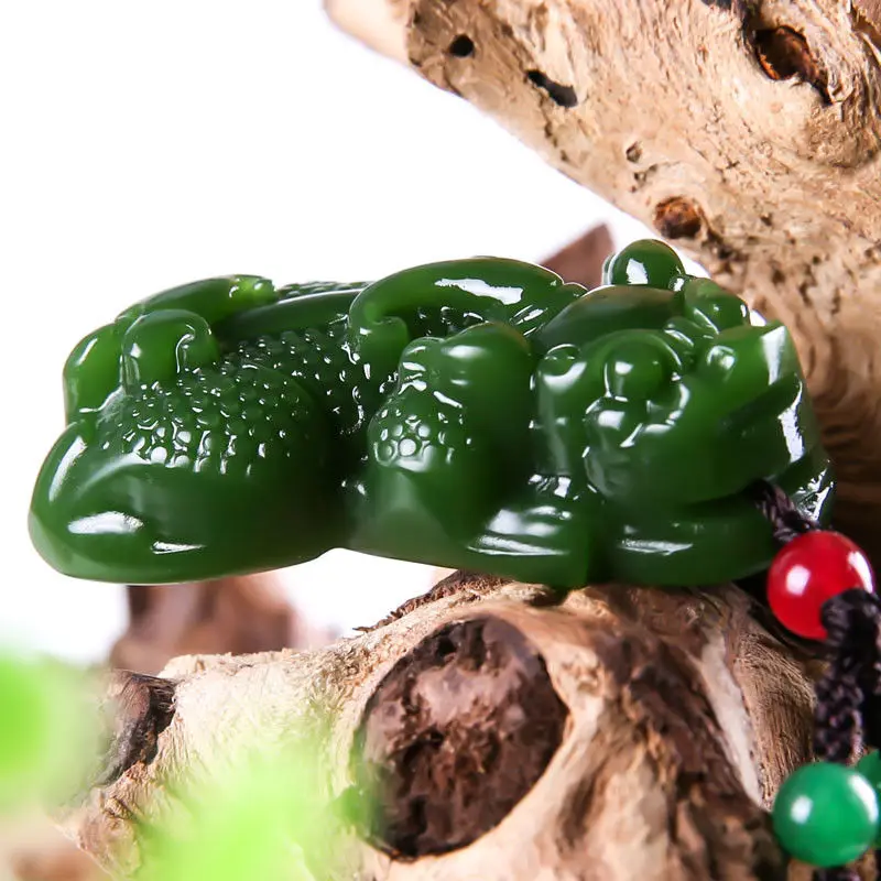 LETSFUN Изящные Ювелирные изделия уникальная зеленая Подвеска из натурального