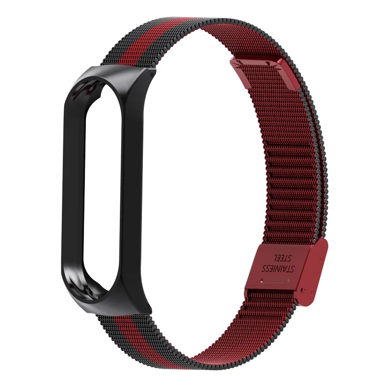 010 Браслет для Xiao mi Band 4 и 3 ремешок из нержавеющей стали Xio mi Xaio mi Xia mi xaomi mi xaiomy металлический браслет для женщин и мужчин - Цвет: 010