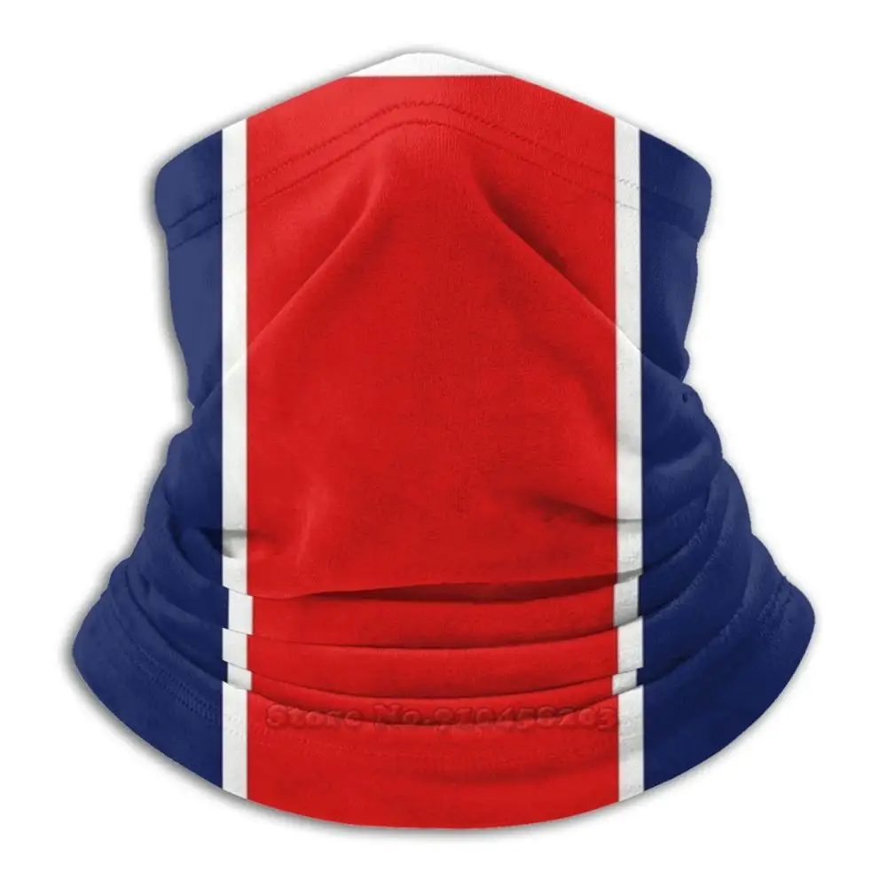 Синий белый и красный спортивный узор из микрофибры для шеи бандана шарф маска