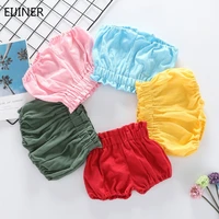 2021 summer kids girls shorts solid color baby girl shorts pant cotton bread pp pants fashion newborn bloomers 0 24months
