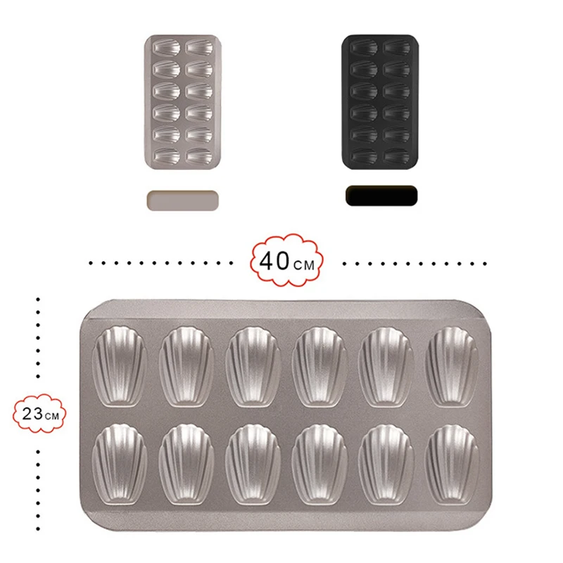 

12 Shell Cake Mold Pan Cookie Mold Tray Baking Madeleine Mould Cookie Pan Stainless Steel Bakeware Kitchen Baking Pan