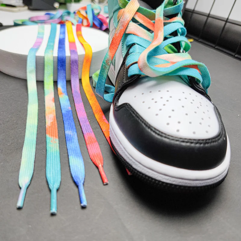 

Rainbow Colorful Flat Shoelaces Fashion Printed Gradient Shoes Laces Accessories Outdoor Sneakers Shoelaces Canvas Bootlaces