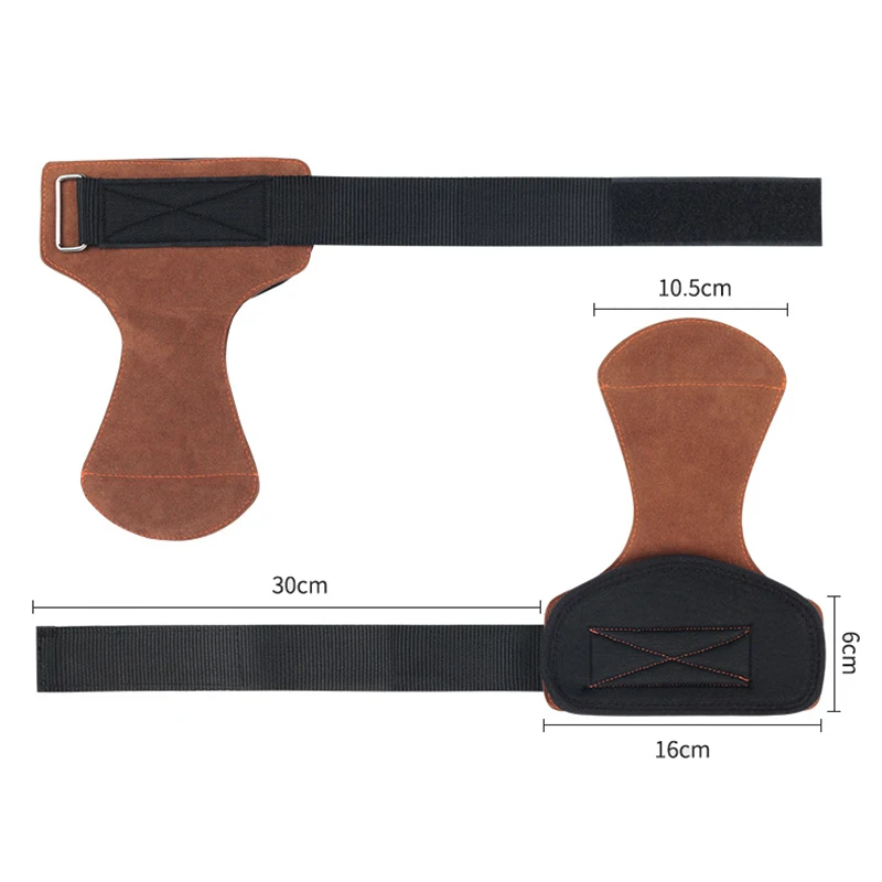 

2PCS Barbell Gauntlets Leather Anti-skid Training Handle Large Area Full Palm Protective Pad Raised Anti-skid Wristbands