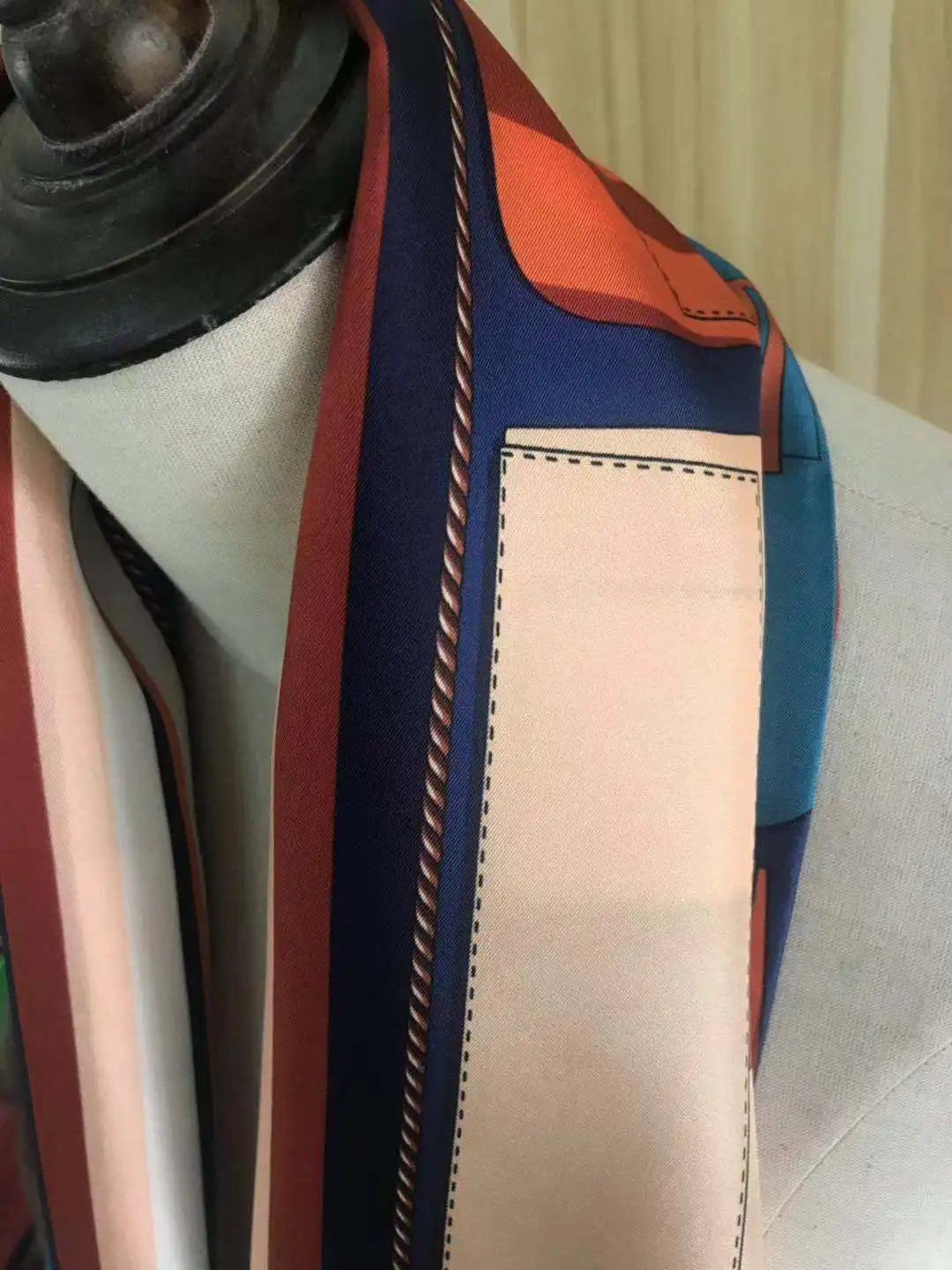 

2021 new arrival spring summer blue 100% pure silk scarf twill hand made roll 90*90 cm shawl wrap for women lady