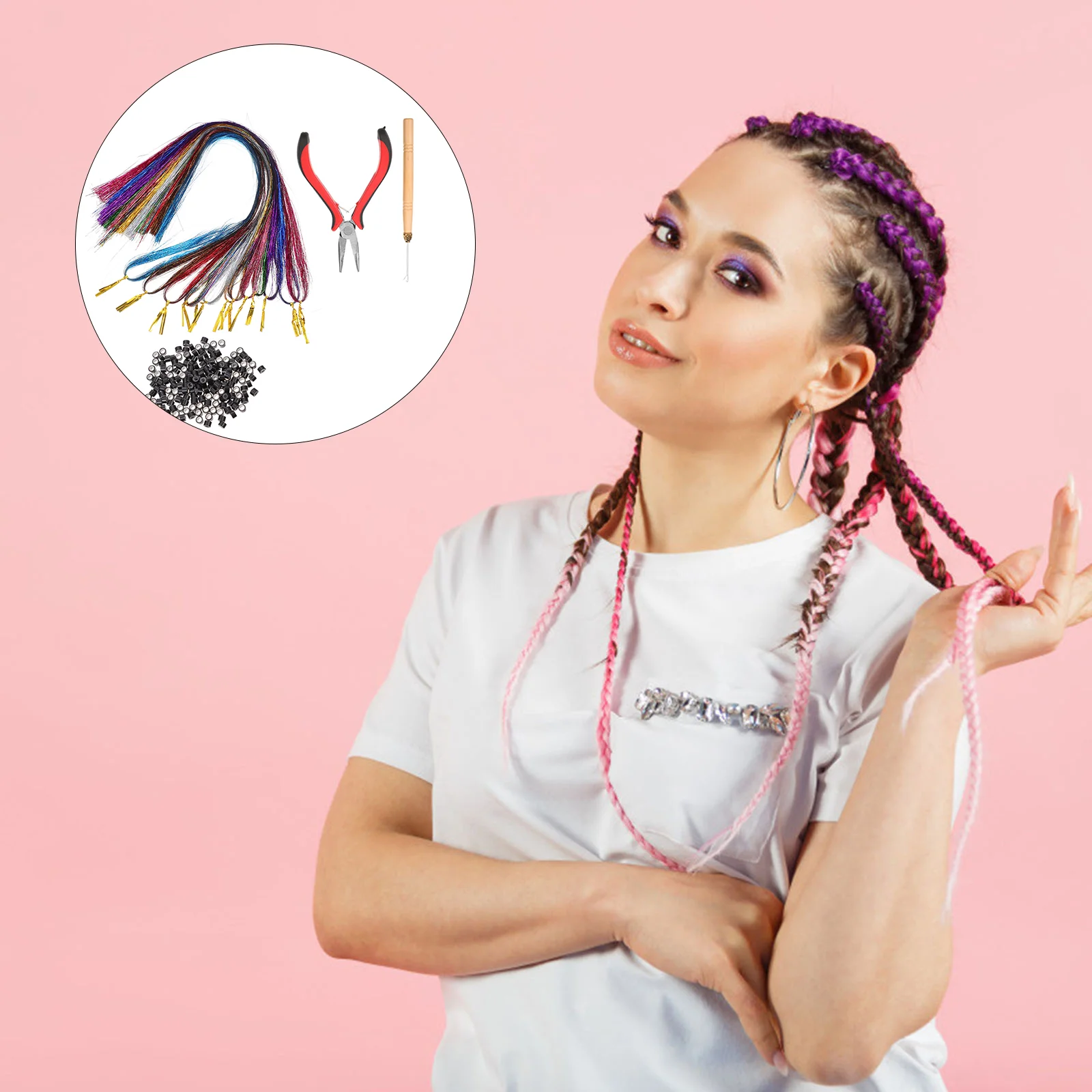 

1 набор, накладные волосы для девочек