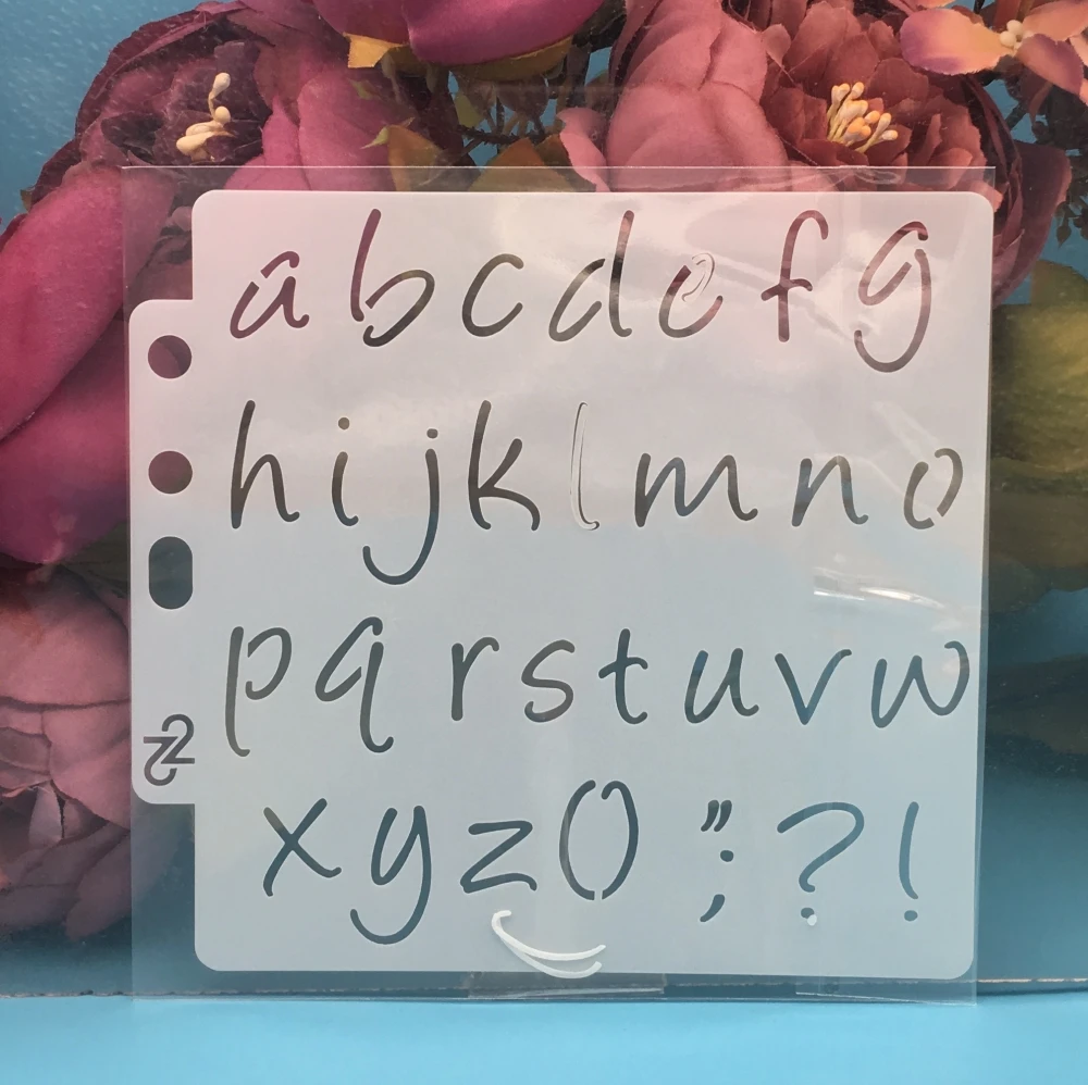 Алфавит с буквами 14*13 см нижний чехол сделай сам слойные трафареты рисунок