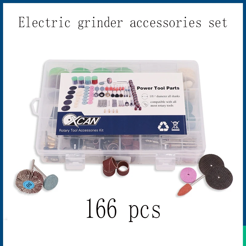 

166 Piece Set of Electric Grinder, Hanging Grinding Accessories, Grinding, Polishing, Engraving, Cutting, Rust Prevention