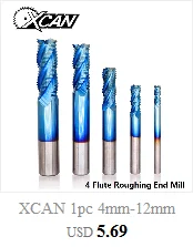 XCAN 1 шт. 2-13 мм супер синий нано покрытием HSS концевые фрезы с прямым хвостовиком Фрезы ЧПУ фрезы 4 флейты концевые фрезы