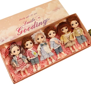 16cm bjd dolls 13 movable jointed girl boy toys with gift box fashion cute make up toy bjd beauty doll for birthday gifts set free global shipping