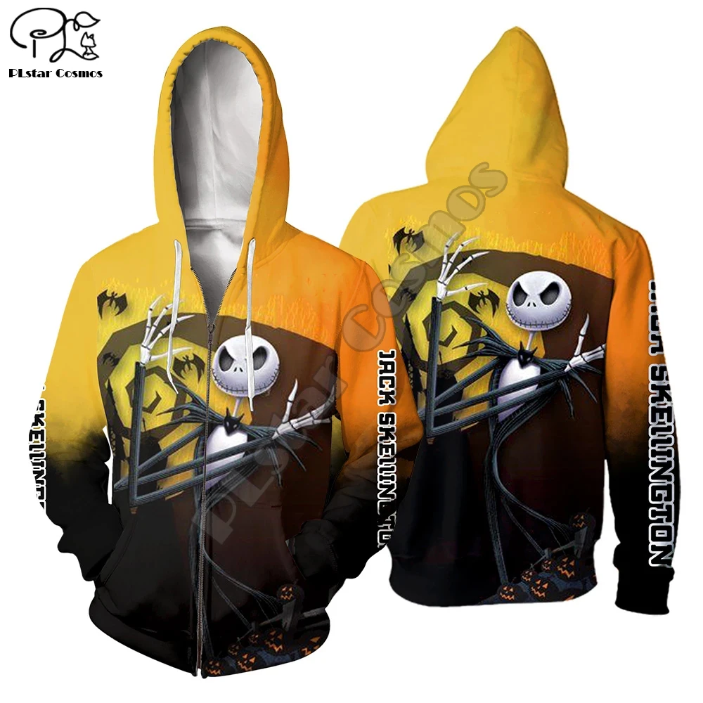 

PLstar Cosmos Halloween Nightmare before Christmas jack skellington Michael Myers Men/Women 3Dprint Hoodies Funny Pullover A-20