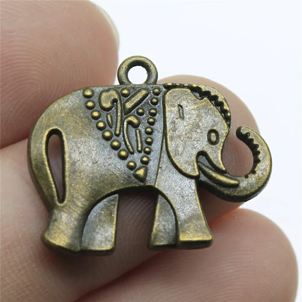 

10pcs 25x21mm Antique Silver Color Antique Bronze Thai Elephant Pendant Lucky Pendant Elephant Elephant Pendants Charm