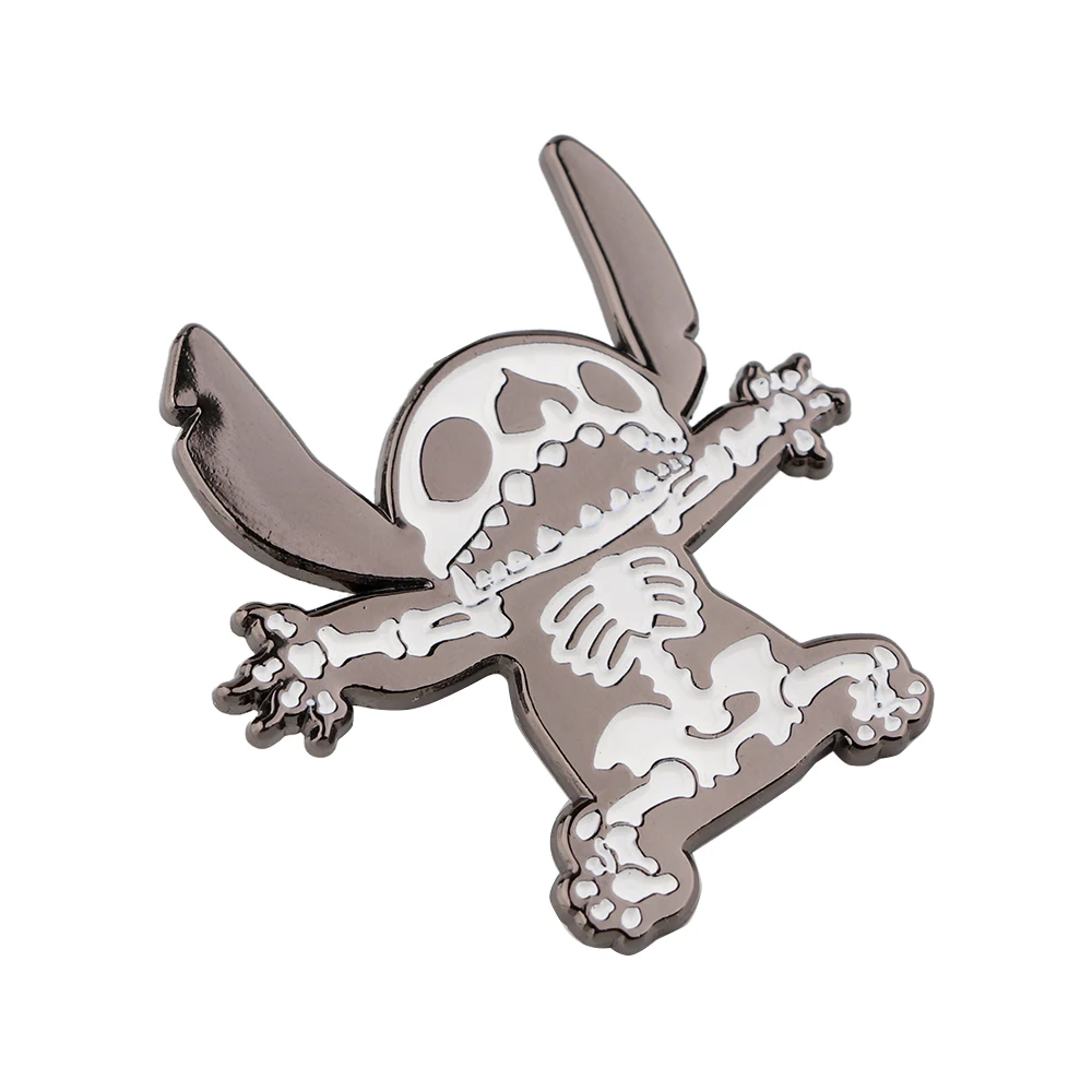 Ститч инопланетянин жесткая эмалированная заколка аниме заколки на лацкан