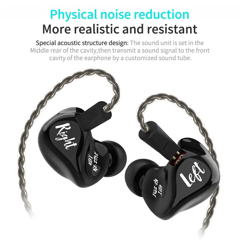 Плотным верхним ворсом KZ ZS3E наушники 1DD динамический внутриканальные мониторы