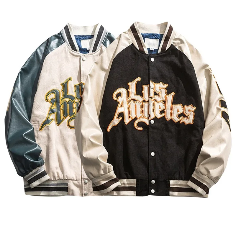 

2021 New Spring&Autumn Embroidery Baseball Jacket Women's Coat Men's Couple Bomber Unisex Boyfriend Style Varsity Hiphop Street
