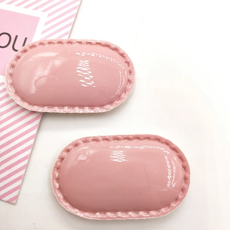 20 шт./лот квадратные блестящие ПУ накладки на заколки для волос Мягкие аппликации