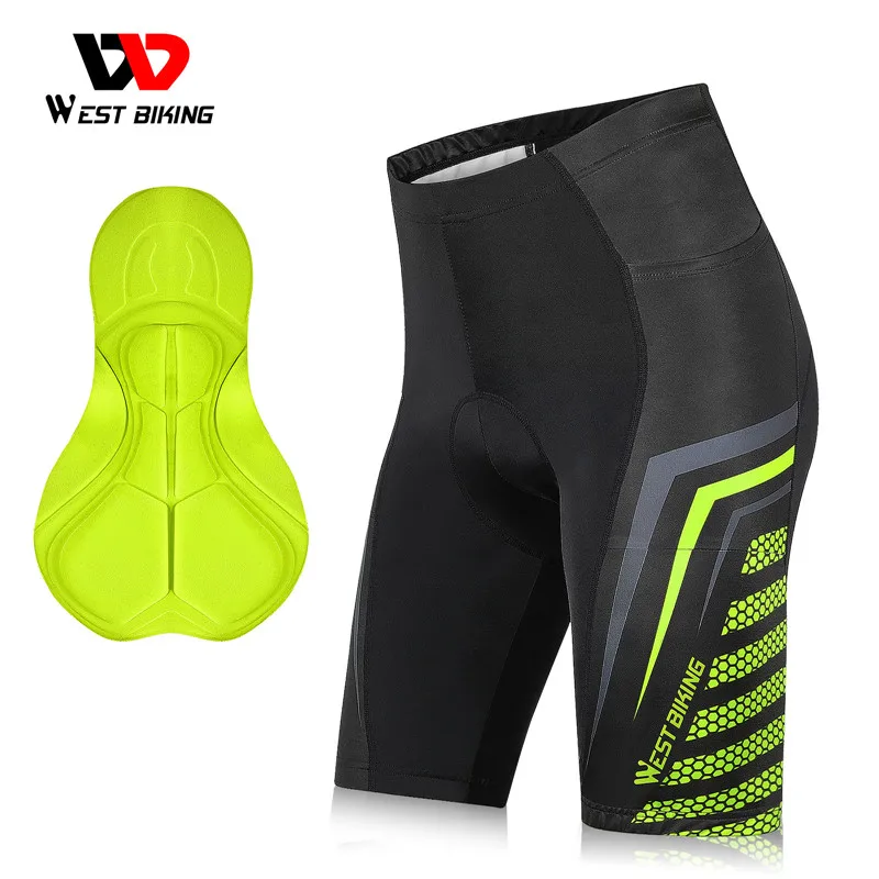 

WEST BIKING Pro Cycling Shorts Unisex Thickened Shockproof 3D Pad MTB Road Bike Team Tights Summer Breathable Underwear Shorts