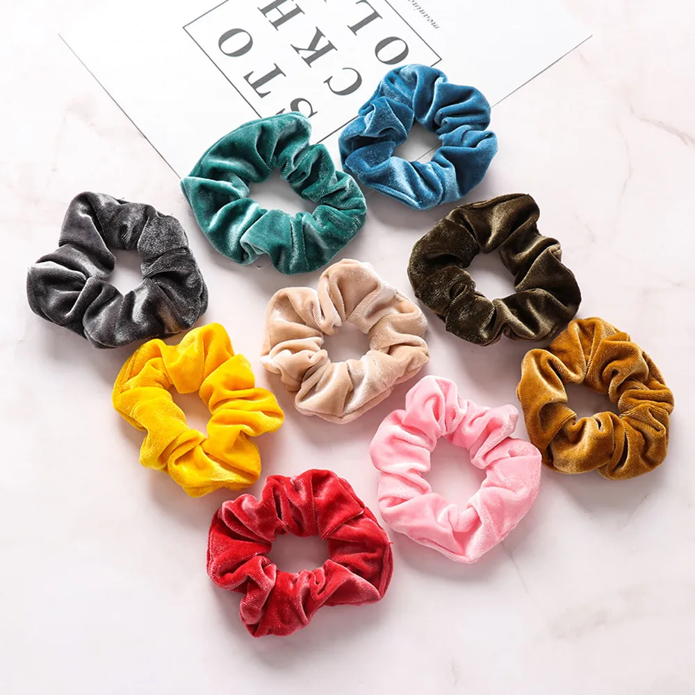 1 шт. бархатные эластичные резинки для волос девочек женские держатель конского