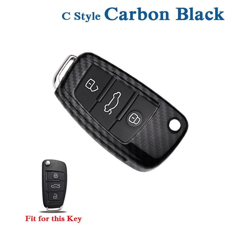 Цинковый сплав автомобильный брелок + ABS чехол для автомобильного ключа Audi A1 A3 A4 A5