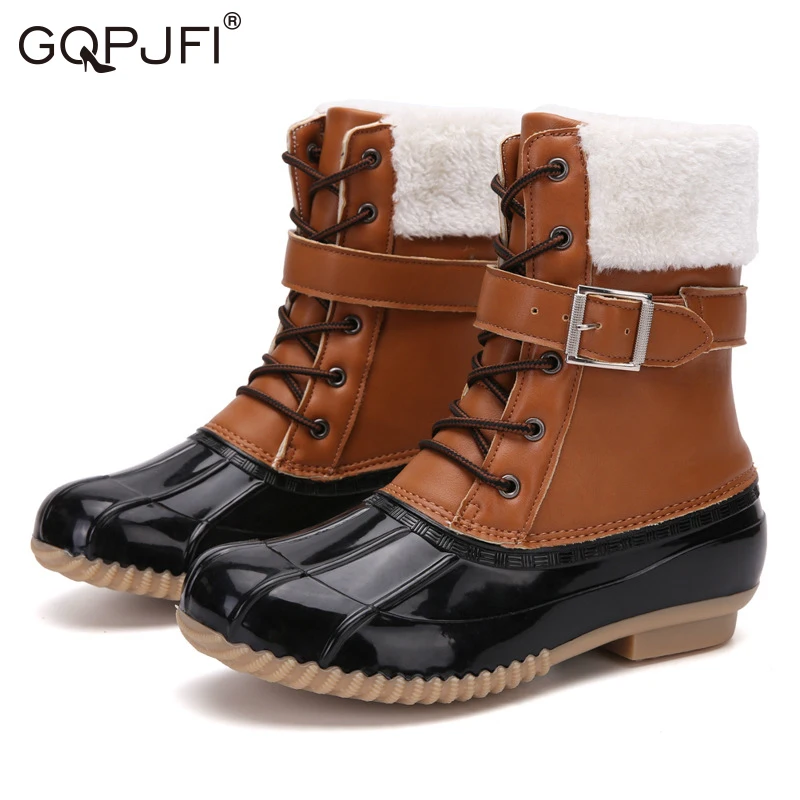

Women's Boots Warm Winter Boots 2021 Fashion PU Waterproof Snow Boots Winter Shoes Women's Casual Lightweight Ankle Outdoor Shoe