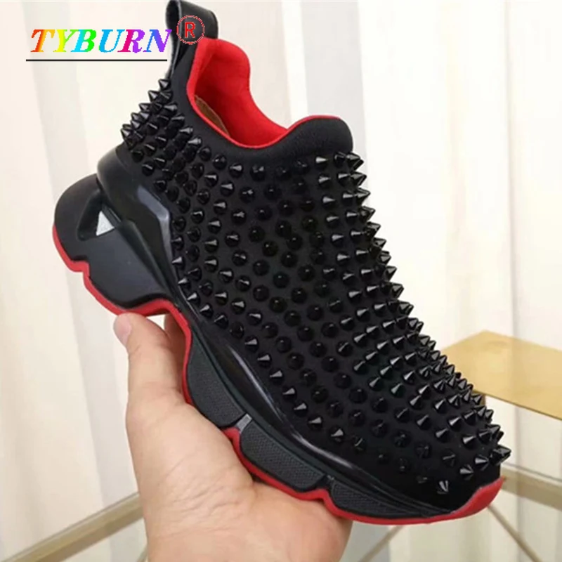

2021 Sneakers Women's Vulcanized Women's Rivet Sneakers Women's Platform Wedge Heels Four Seasons Comfortable Tennis Shoes Red