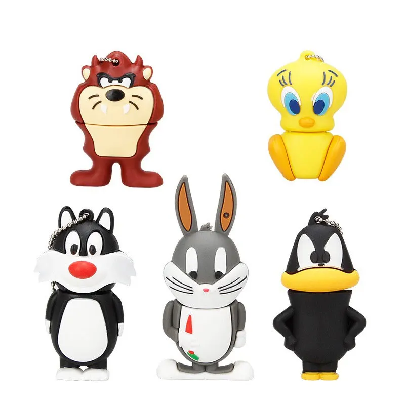 USB флеш-накопитель серии animal с реальной емкостью, 128 ГБ, флешка, 4 ГБ, 8 ГБ, флеш-накопитель, 16 ГБ, 32 ГБ, 64 ГБ, usb карта памяти с мультяшным кроликом