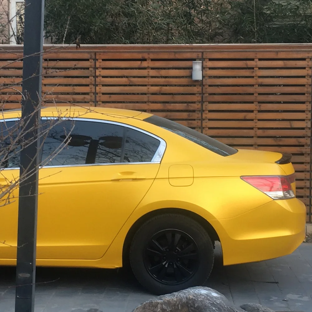 Электро-оптическая металлическая Желтая пленка для кузова автомобиля матовая