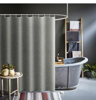 waterproof shower curtains thicken linen fabric bathroom curtain punch free shower curtains for hotel home bathroom products