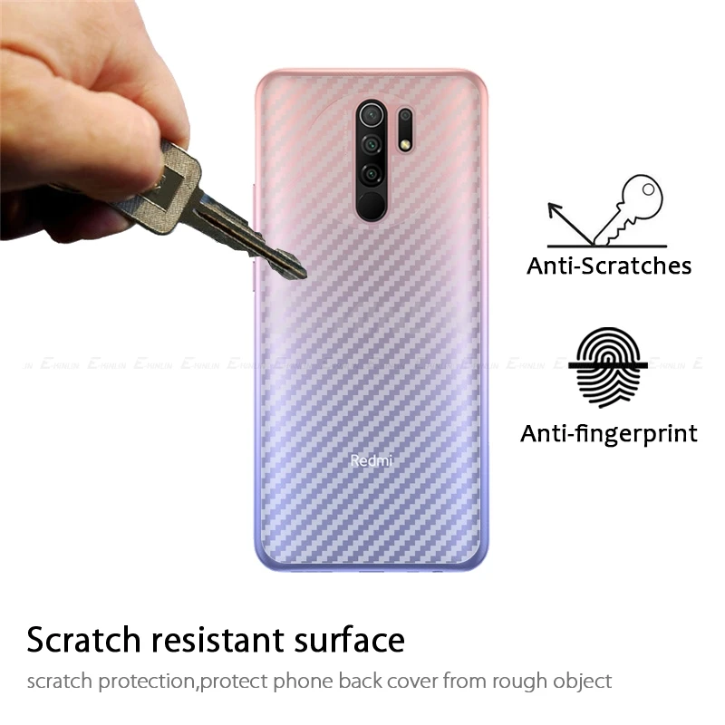 Задняя крышка из углеродного волокна пленка для Xiaomi Redmi 9A 9C NFC 9i 9 9T Prime 6 Pro Защитная