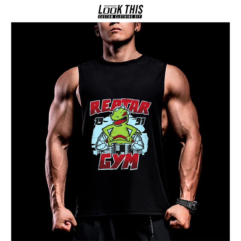 

Мужская одежда для спортзала, мужская майка с капюшоном для бодибилдинга, жилет без рукавов с аниме, свитшот, спортивная одежда для фитнеса ...